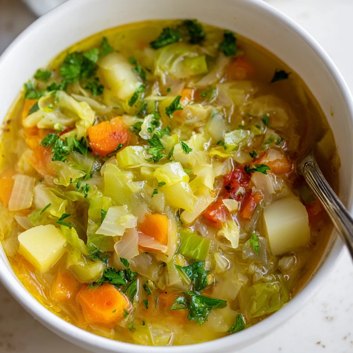 Herzhafte Kraut Gemüse Suppe
