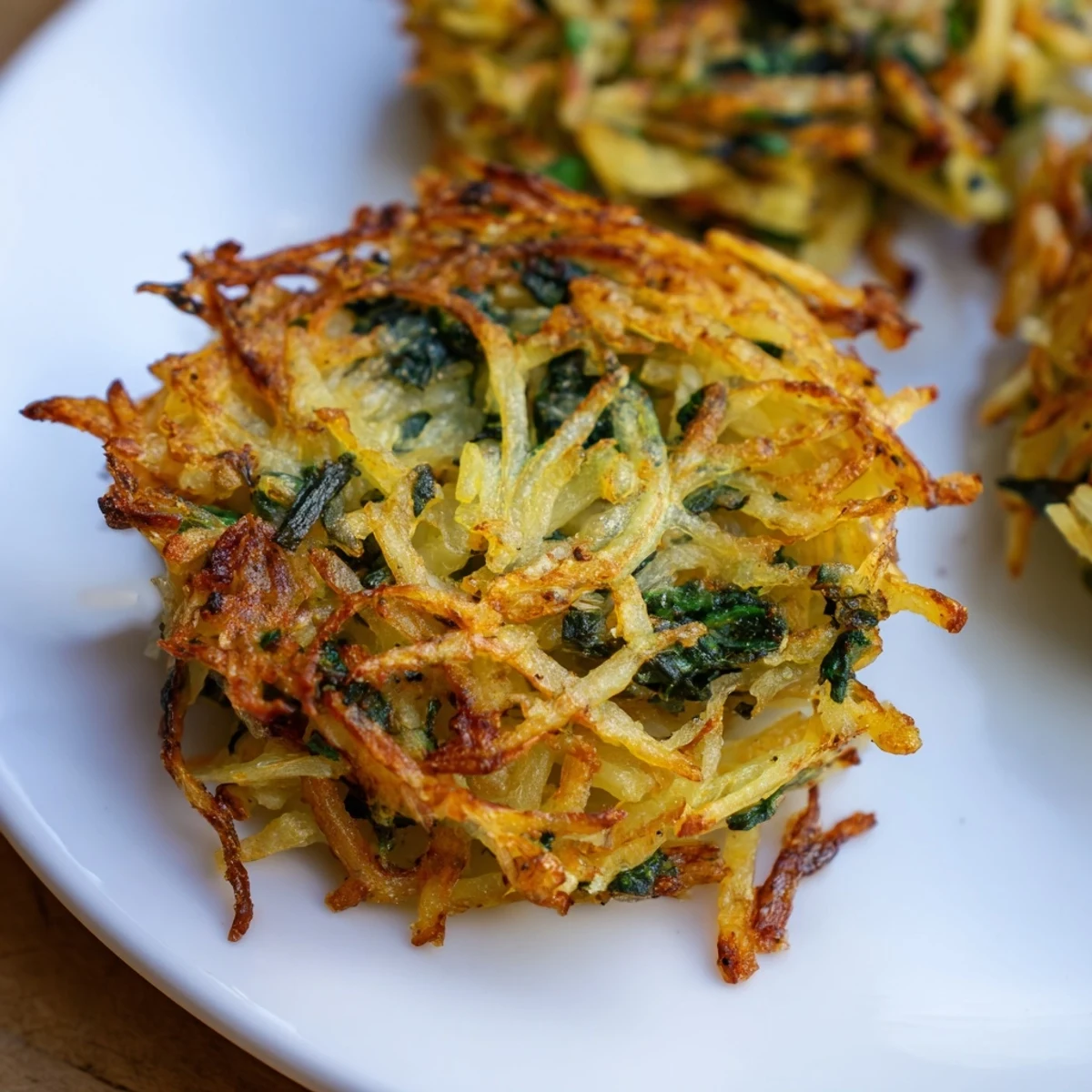 Gesunde Kartoffel Spinat Rösti