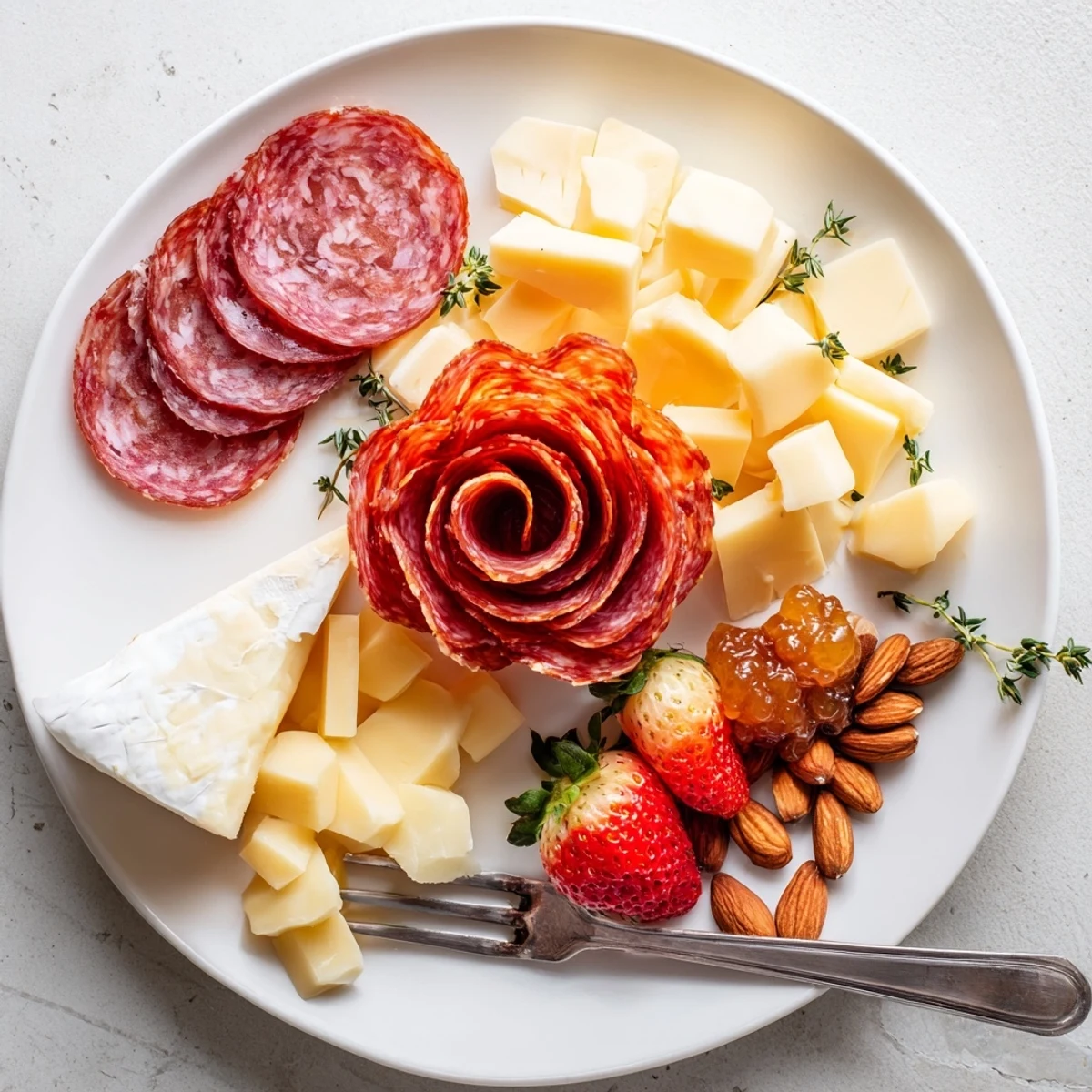 Salami Rose Charcuterie Board #101