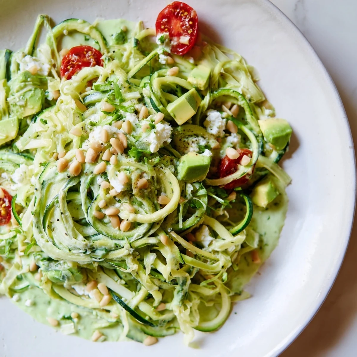 Grüner Goddess Zoodle Genuss