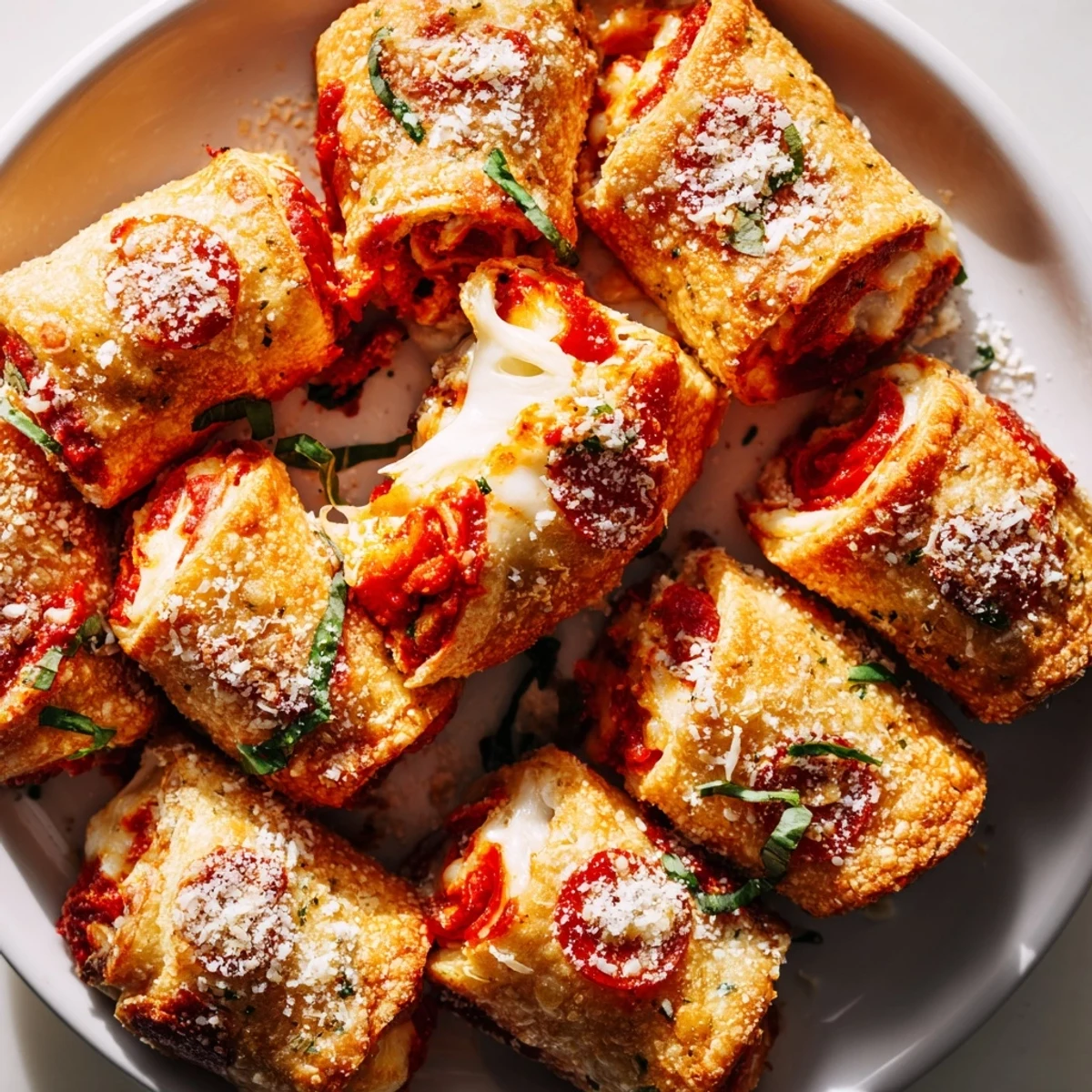 Knusprige Airfryer Pizza Rolls