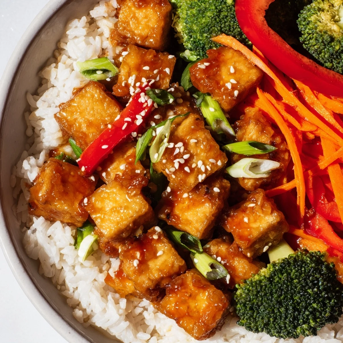 Honig Knoblauch Tofu Bowl