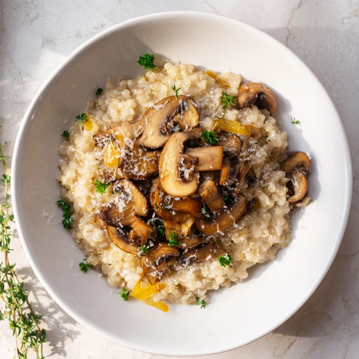 Pilz Quinoa cremig nahrhaft