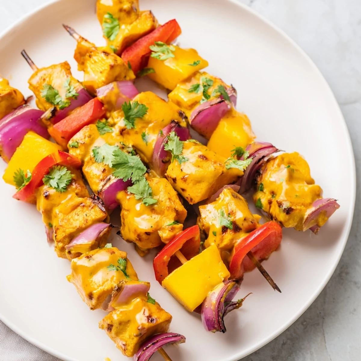 Mango Limetten Huhn Spieße