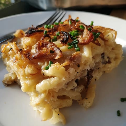 Gebackene Käsespätzle mit Zwiebeln #17
