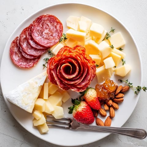Salami Rose Charcuterie Board #101