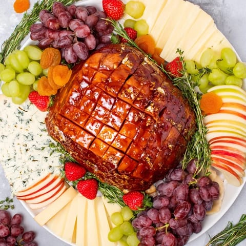 Glasierter Schinken Brett