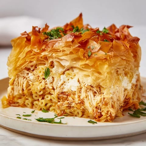 Huhn Pasta Filo Kuchen