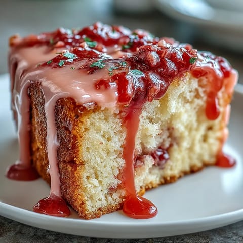 Saftiger blood orange yogurt cake mit cremiger griechischer Joghurt-Basis und frisch aufgetropfter Zitrus-Glasur am Stück.