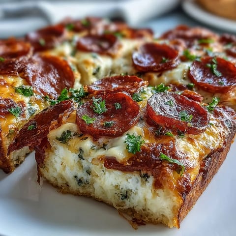 High-Protein Pizza Frühstück Auflauf