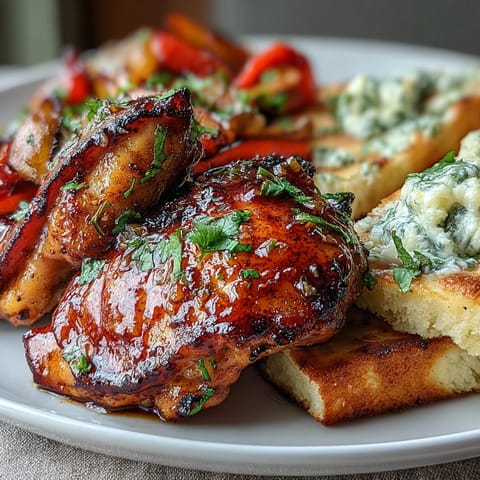 Honig Knoblauch Hähnchen Naan
