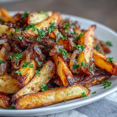 Zwiebel Knoblauch Butter Pommes