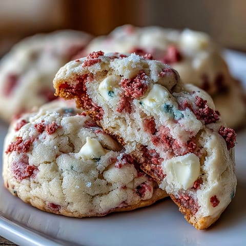 Valentine Erdbeer Weißschokolade Kekse
