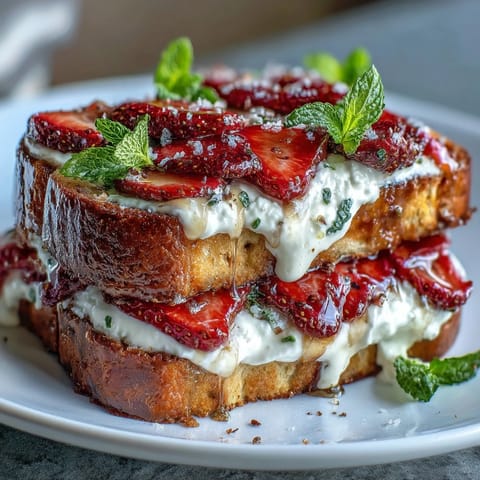 Erdbeer Ricotta Brunch Toast