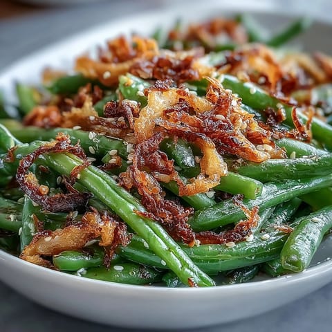 Sesam Knoblauch grüne Bohnen