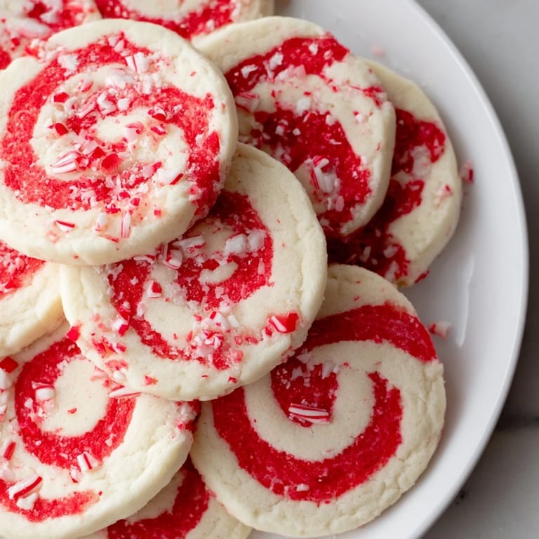 A delightful view: fresh-baked Candy Cane Swirl Cookie Platter ready to be shared and enjoyed.