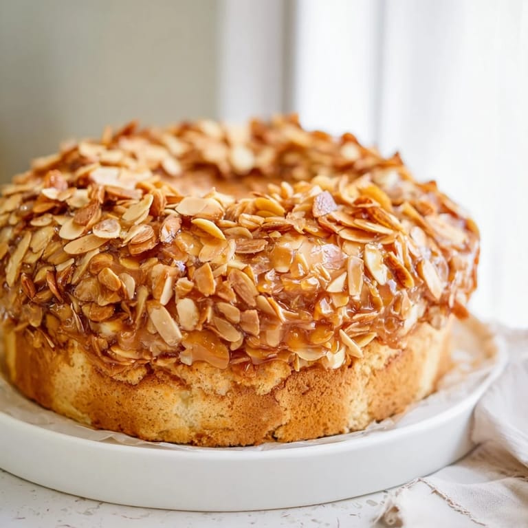 A slice of Bee Sting Cake with a creamy vanilla filling, ready to serve and enjoy sweet flavors.