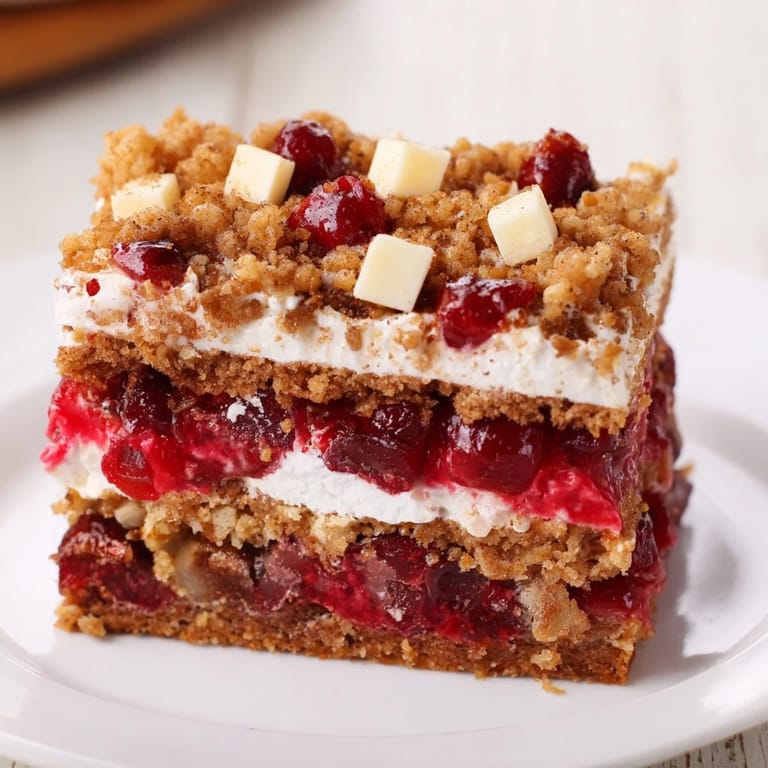 Close-up of a freshly baked German Cherry Coffee Cake, showcasing its moist texture and filling.