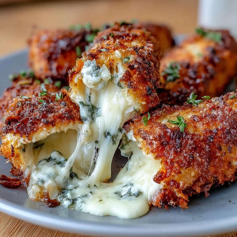 Luftige Mozzarella-Sticks mit knuspriger Kruste, serviert mit selbstgemachter, aromatischer Marinara-Sauce.  