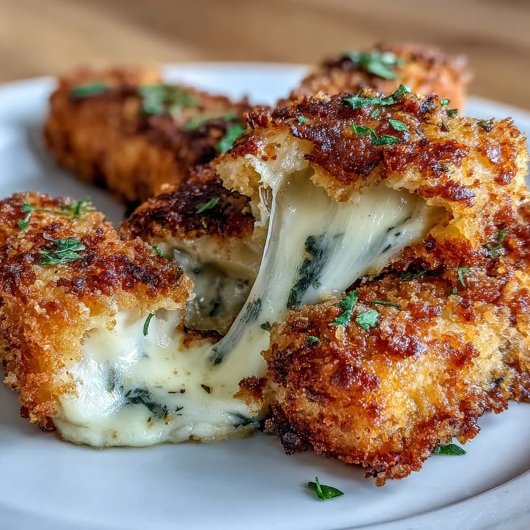 Heiße, goldgelbe Mozzarella-Sticks aus dem Airfryer, perfekt zum Eintauchen in scharfe Tomatensauce.