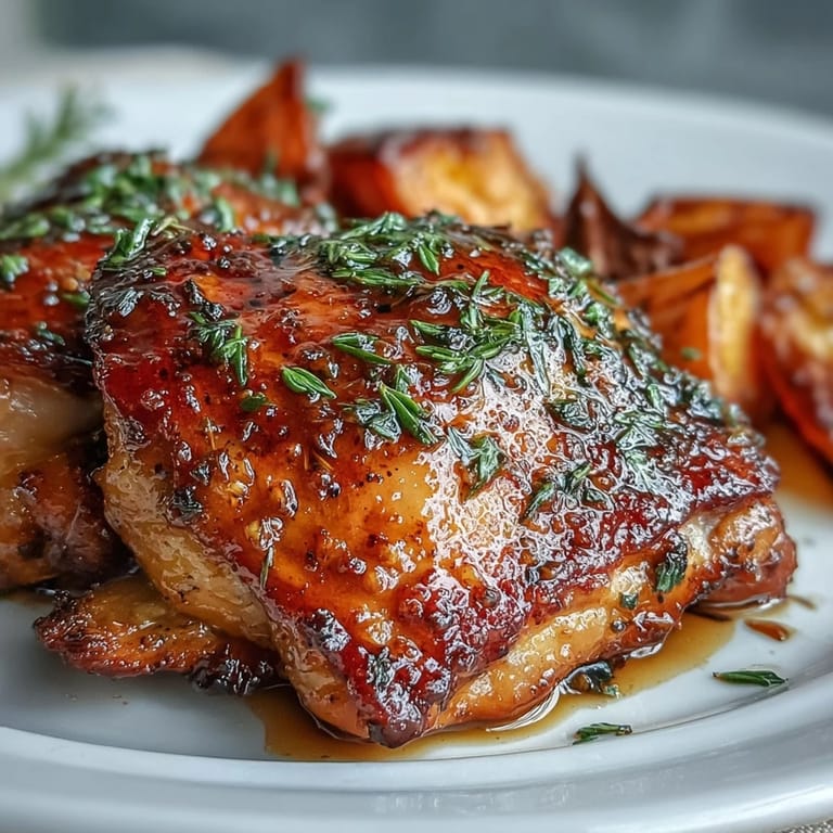 Duftendes Orangen-Kräuter-Hähnchen auf einem Bett aus geröstetem Wurzelgemüse, perfekt für ein gemütliches Familienessen.