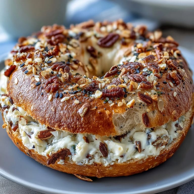Protein Bagels mit griechischem Joghurt und Everything Seasoning: gesunde, eiweißreiche Bagels mit cremigem Kern und knuspriger Gewürzkruste.