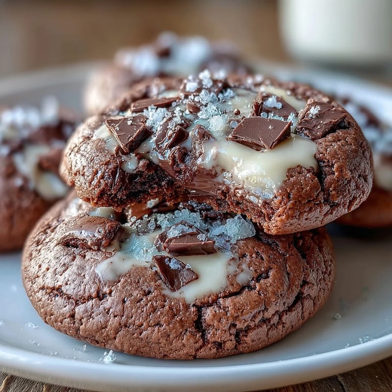 Dunkle Schokolade-Vanille-Kekse mit reichhaltigem Kakao und cremiger Vanille