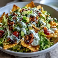 Gesunde, einfache Taco-Salatschüsseln mit griechischem Joghurt-Ranch-Dressing, gefüllt mit gewürztem Putenhackfleisch und frischem Gemüse.
